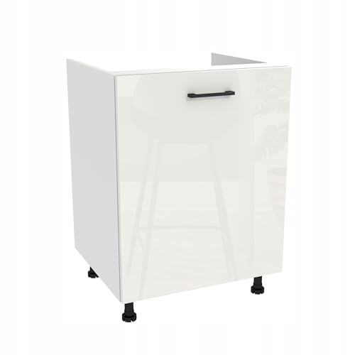 Laclar Spülenunterschrank Capri 60x72x48,5 cm - Küchenschrank unter Spüle - eintürig -mit Soft-Close Scharnieren - Stabiler Küchenmöbel - Bausatz zum Selbstaufbau - Weiß Acryl Hochglanz/Weiß Laclar Spülenunterschrank Capri 60x72x48,5 cm - Küchenschrank unter Spüle - eintürig -mit Soft-Close Scharnieren - Stabiler Küchenmöbel - Bausatz zum Selbstaufbau - Weiß Acryl Hochglanz/Weiß von Laclar