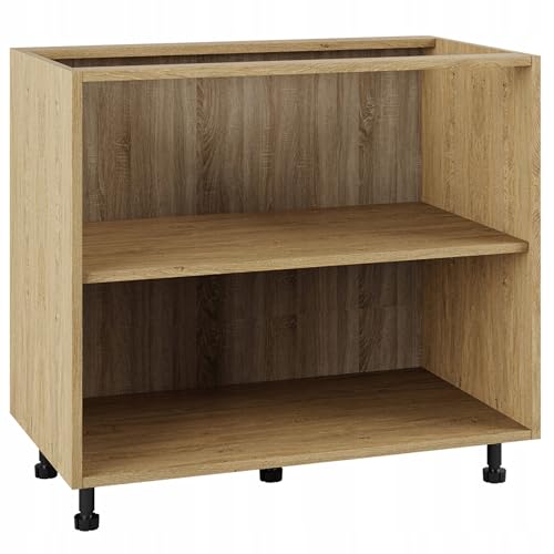 Laclar Unterer Küchenschrank 90/82 mit verstellbaren Füßen und Soft-Close - 18mm Möbelplatte - modulare Küche - für Selbstmontage - inkl. herausnehmbarem Regal - Steineiche Laclar Unterer Küchenschrank 90/82 mit verstellbaren Füßen und Soft-Close - 18mm Möbelplatte - modulare Küche - für Selbstmontage - inkl. herausnehmbarem Regal - Steineiche von Laclar