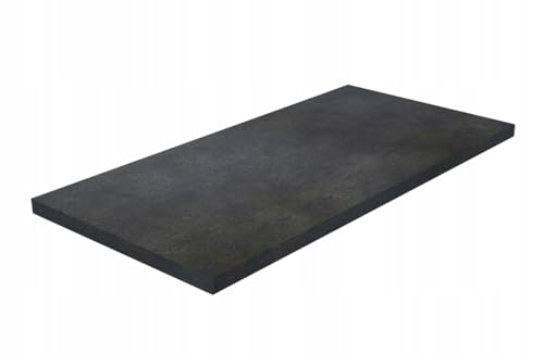 Robuste Küchenarbeitsplatte 120 cm - 3,8 cm dick - mit abgerundeter Vorderkante - ideal für Küche, Werkstatt, Büro oder als Tischplatte - Laminierte Arbeitsplatte District Dark von Laclar
