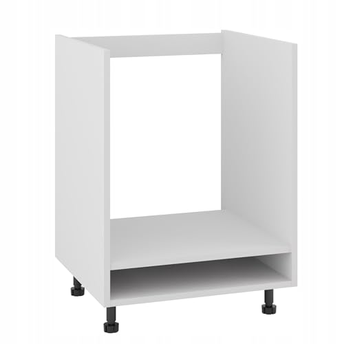 Unterer Küchenkorpus 60/82 für Einbau-Backofen - verstellbare Füße - stabile Möbelplatte - für Küchenaufbewahrung und -gestaltung - einfach zu montieren - modular - Weiß von Laclar