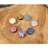 Blumen Chakra Steine Edelsteine Set 7 Chakren Aventurin Amethyst Jade Jaspis Sodalith Bergkristall Tigerauge Handschmeichler von LacooniSchmuck