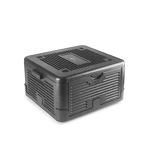 Lacor 66064 Thermobox, hergestellt aus EPP, hält Lebensmittel kalt oder warm, leicht, robust und isolierend, wasserdicht, vollständig faltbar, 18 l, Schwarz von LACOR