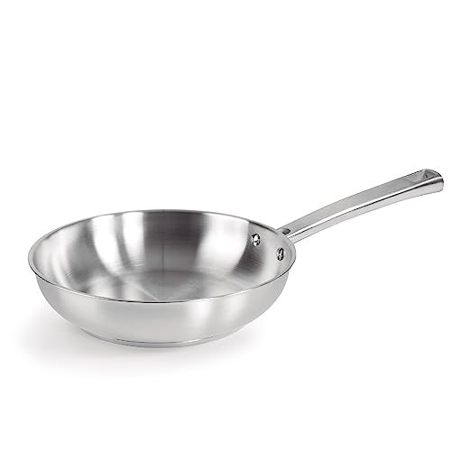 Lacor - 45428 - Foodie Frying Pan, Edelstahl 18/10, Kompatibilität mit allen Arten von Küchen (einschließlich Induktion) und Backofen, Maximale Garantie, Kein Antihaft, 28cm von LACOR
