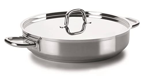 LACOR 54640 Pfanne mit Deckel Durchmesser 40 cm Chef Luxe silber von LACOR
