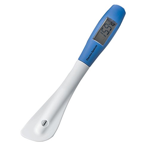 Lacor SILIKONSCHAUFEL+THERMOMETRE M/SONDE 25CM, Silikon, blau und weiß, 25 cm von LACOR