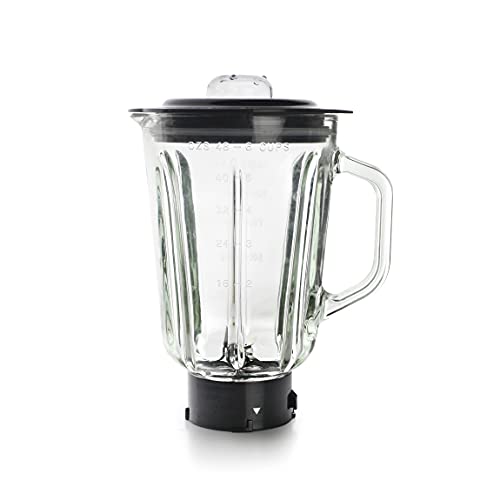 Lacor 69584 Mixbecher Delicy, Behälter aus Glas, ideal für Säfte, Smoothies und Cremes, 4 Klingen, luftdichter Deckel, 1,5 l, 1.5 liters von LACOR