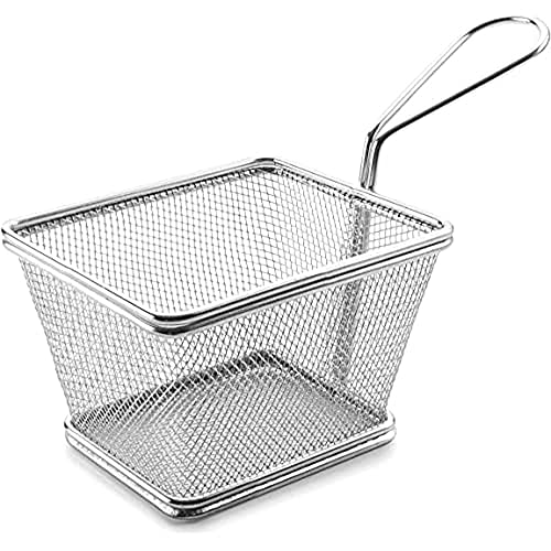 LACOR 61007 Quadreat Chips Korb, Stahl, grau, 10 x 22 x 11 cm von LACOR