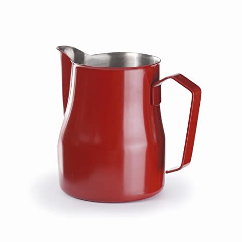 Lacor 58250 Milchkännchen für Baristas, Edelstahl 18/10, 0,5 l, Rot von LACOR