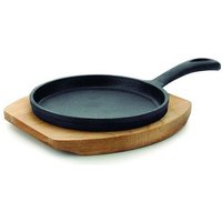 Mini Smooth Magmapfanne 22 x 12,5 x 1,7 cm Gusseisen, schwarze Farbe - Lacor von Lacor