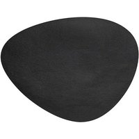 Ovales Tischset schwarz genarbtes Leder [45 x 35 cm] von Lacor
