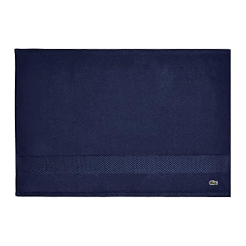 Lacoste Heritage Supima Badematte, Baumwolle, 53,3 x 78,7 cm, Marineblau von Lacoste