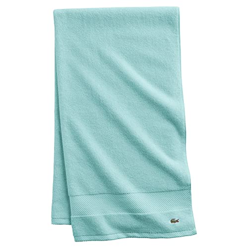 Lacoste Heritage Supima Badetuch, Baumwolle, 76,2 x 137,2 cm, Minzgrün von Lacoste