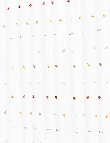 Lactraum Gardine Kinderzimmer Mädchen Bestickt Ballett Blumenfee Voile mit Universalband 300 x 245 cm von Lactraum