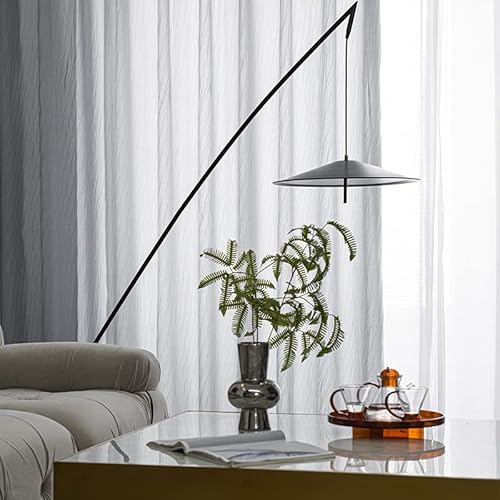 Lactraum Gardine Wohnzimmer Schwalbenschwanz zerknittert Vorhang Voile Grau mit Ösen H245 x B300 cm von Lactraum