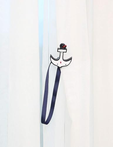 Lactraum Magnetische Vorhang Raffhalter Clips Seil Rückwärtige Halter Schnallen Binder Gardinenhalter für Haus Dekoration Magnetschnalle Anker (Blau Weiß) von Lactraum