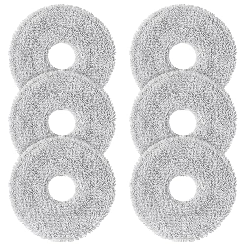 6 Stück Wischtücher für Xiaomi X10+ / X20+ & Dreame L10s Ultra / L10 Ultra / L20 Ultra / L10s Pro Ultra Heat / L10 Prime / X40 Ultra Complete Saugroboter,Mikrofaser Nasses Ersatz Wischpad Zubehör von Lacvik