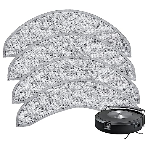 Ersatz-Mopp-Pads für i-Robot Roomba Combo j7+/j9+ Zubehör, Mikrofaser, waschbares Wischpad für iRobot Roomba Combo j7+/j9+ Roboter-Staubsauger und Wischmopp (nicht passend für Roomba j7/j7+/j9+), 4 von Lacvik
