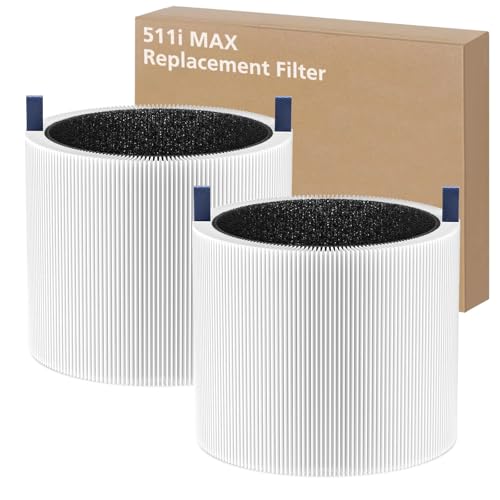 Lacvik 511i Max Ersatzfilter - 3-in-1 H13 True HEPA-Filter & Aktivkohle-Filtrationssystem - Kompatibel mit BLUEAIR Blue Pure 511i Max Air Purifier - 2er-Pack, Weiß Lacvik 511i Max Ersatzfilter - 3-in-1 H13 True HEPA-Filter & Aktivkohle-Filtrationssystem - Kompatibel mit BLUEAIR Blue Pure 511i Max Air Purifier - 2er-Pack, Weiß von Lacvik