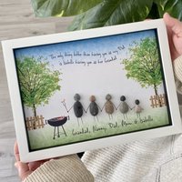 Personalisiertes Grillkieselbild - Gerahmtes Bild Familie Pebble Art Papa Vatertagsgeschenk Geschenk Für Ihn Personalisiertes Grillkieselbild - Gerahmtes Bild Familie Pebble Art Papa Vatertagsgeschenk Geschenk Für Ihn von Ladedaliving