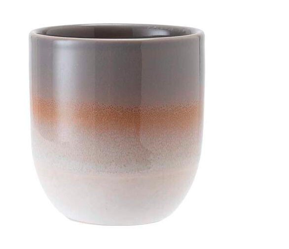Becher 8,5x8,5x9cm Cafe grau strukturiert von Ladelle