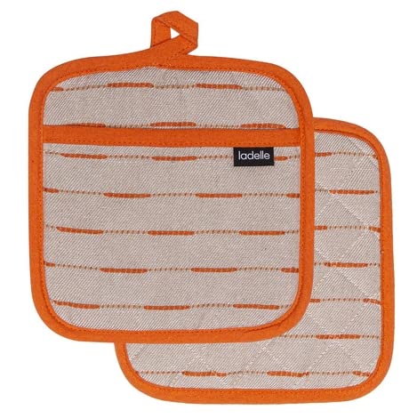 Ladelle 41168 Eco Recycled Dash Orange Topflappen 2tlg. von Ladelle