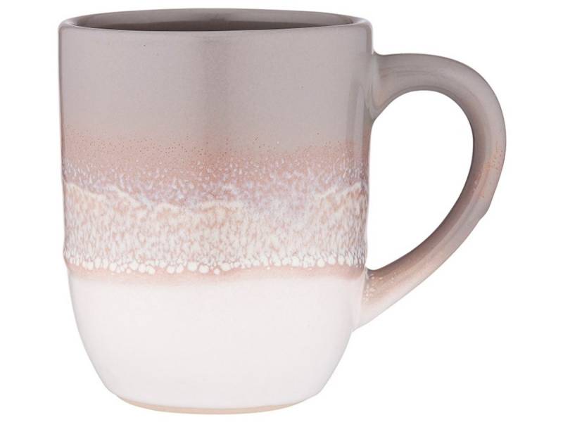 Ladelle Becher CAFE Becher mit Henkel schattiert grau 0,3 l, Steinzeug, Cafe Ombre Grey Mug 12x8x10cm von Ladelle