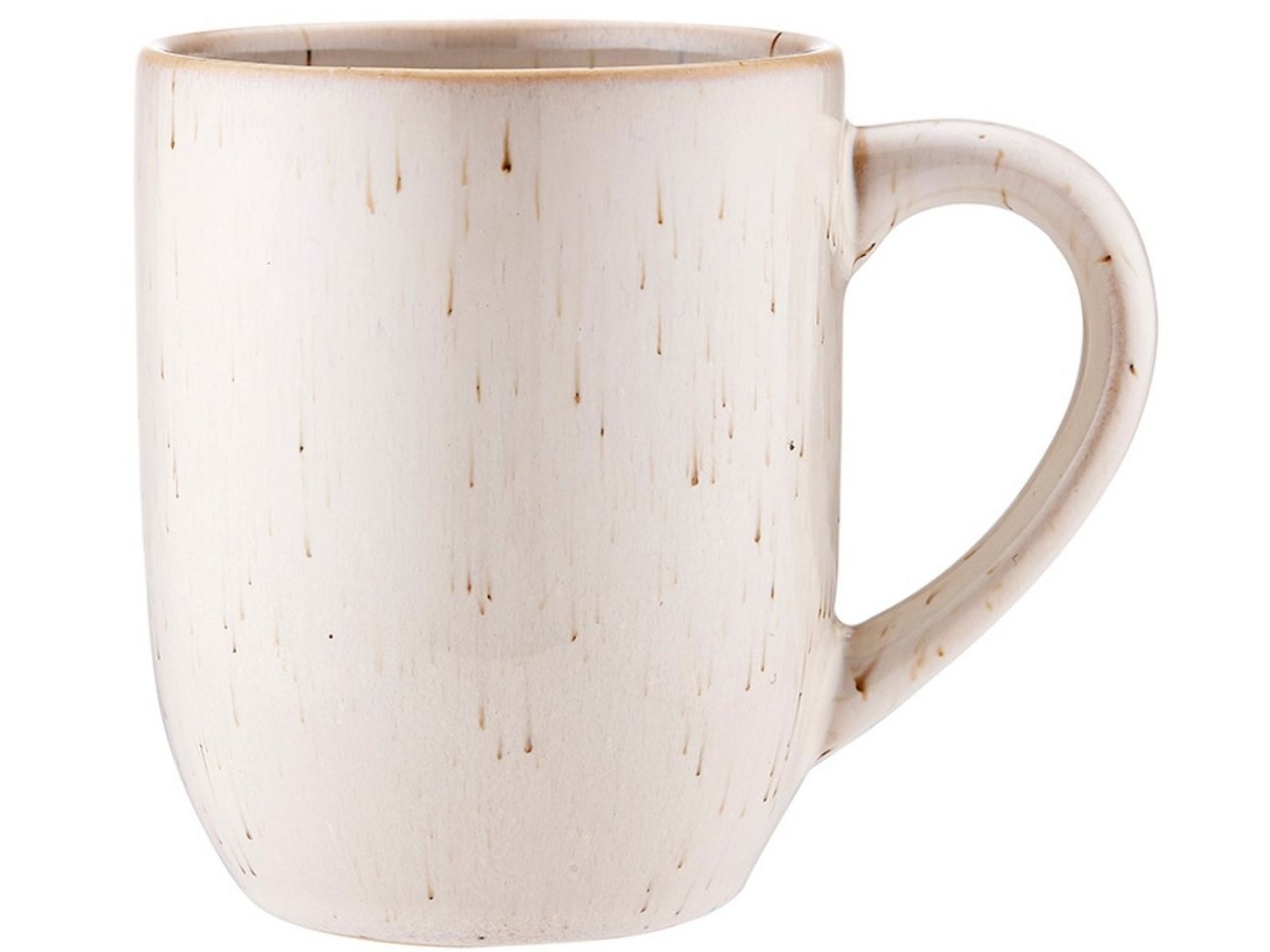 Ladelle Becher CAFE Becher mit Henkel weißer Sand 0,3 l, Steinzeug, Cafe White Sand Mug 12x8x10cm von Ladelle