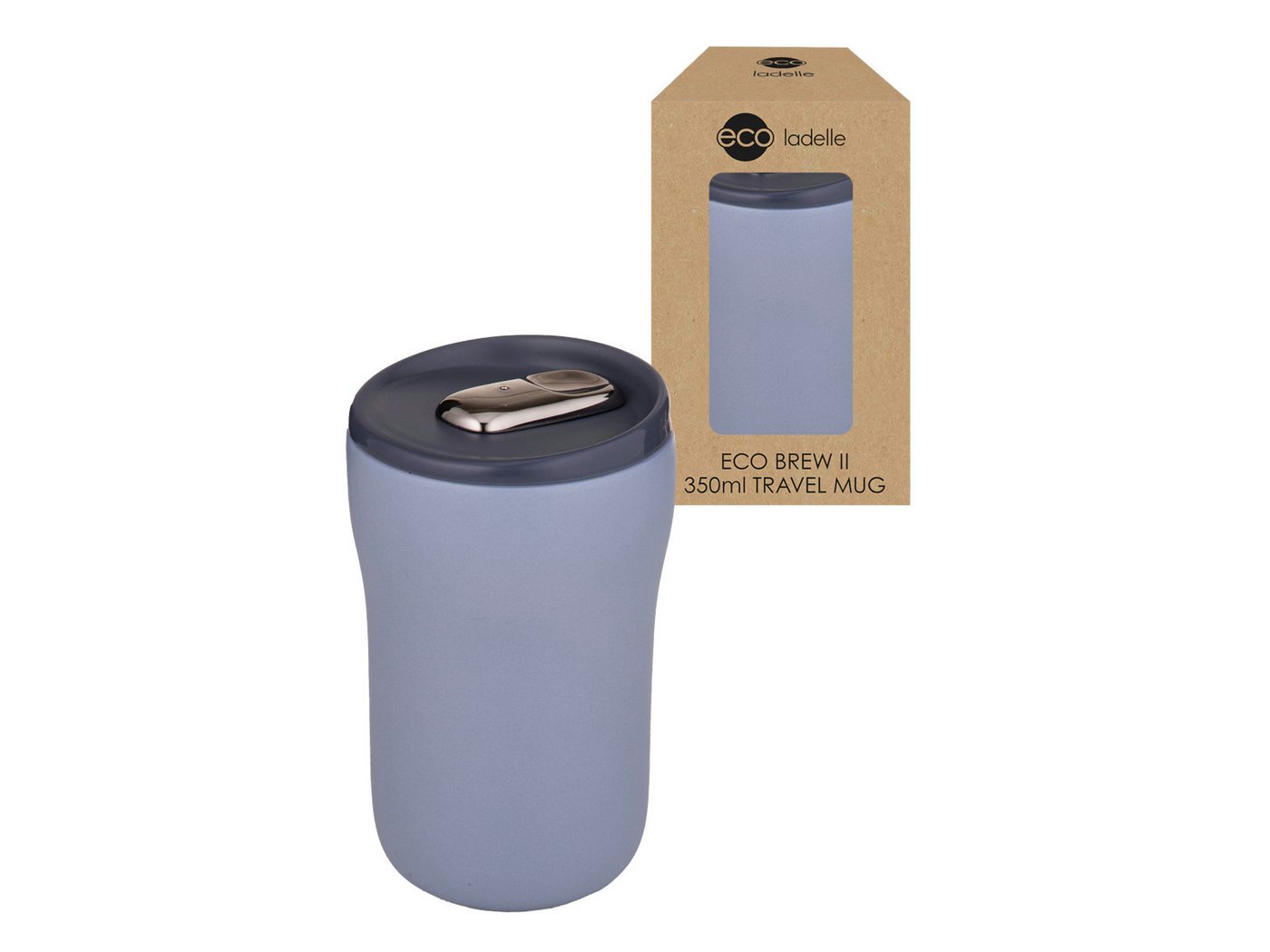 Ladelle Becher ECO BREW II To-Go-Becher doppelwandig keramik blau 0,35l, Keramik, Eco Brew II Dusty Blue Dbl Wall Ceramic Travel Mug 8.6x8.6x13.8cm Ladelle Becher ECO BREW II To-Go-Becher doppelwandig keramik blau 0,35l, Keramik, Eco Brew II Dusty Blue Dbl Wall Ceramic Travel Mug 8.6x8.6x13.8cm von Ladelle