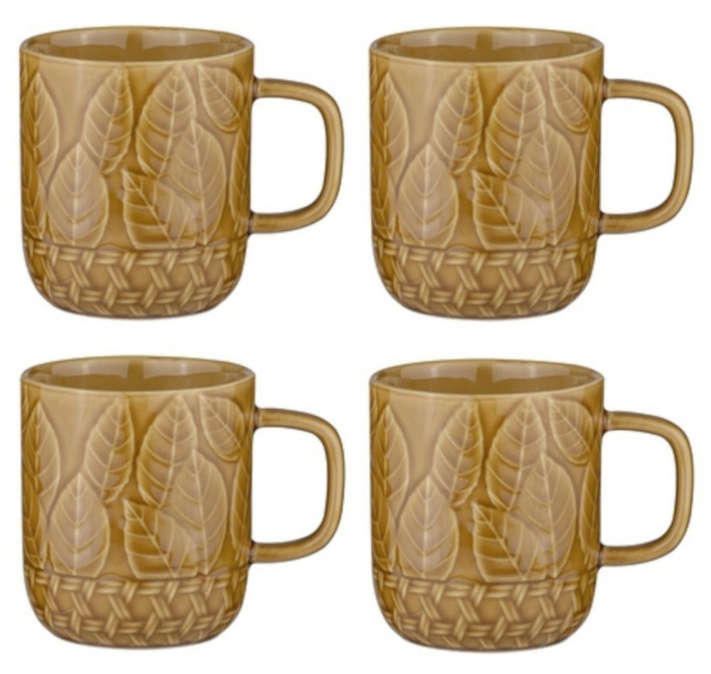 Ladelle Becher HEATH Becherset karamell 4tlg, Porzellan, Heath Caramel 4pce Mug Set 8.5x8.5x9.8cm Ladelle Becher HEATH Becherset karamell 4tlg, Porzellan, Heath Caramel 4pce Mug Set 8.5x8.5x9.8cm von Ladelle