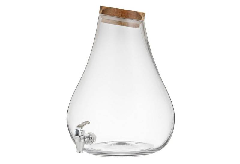 Ladelle Getränkespender, Modern Glas/Akazie/Silikon, 4l, 19,8x26cm von Ladelle