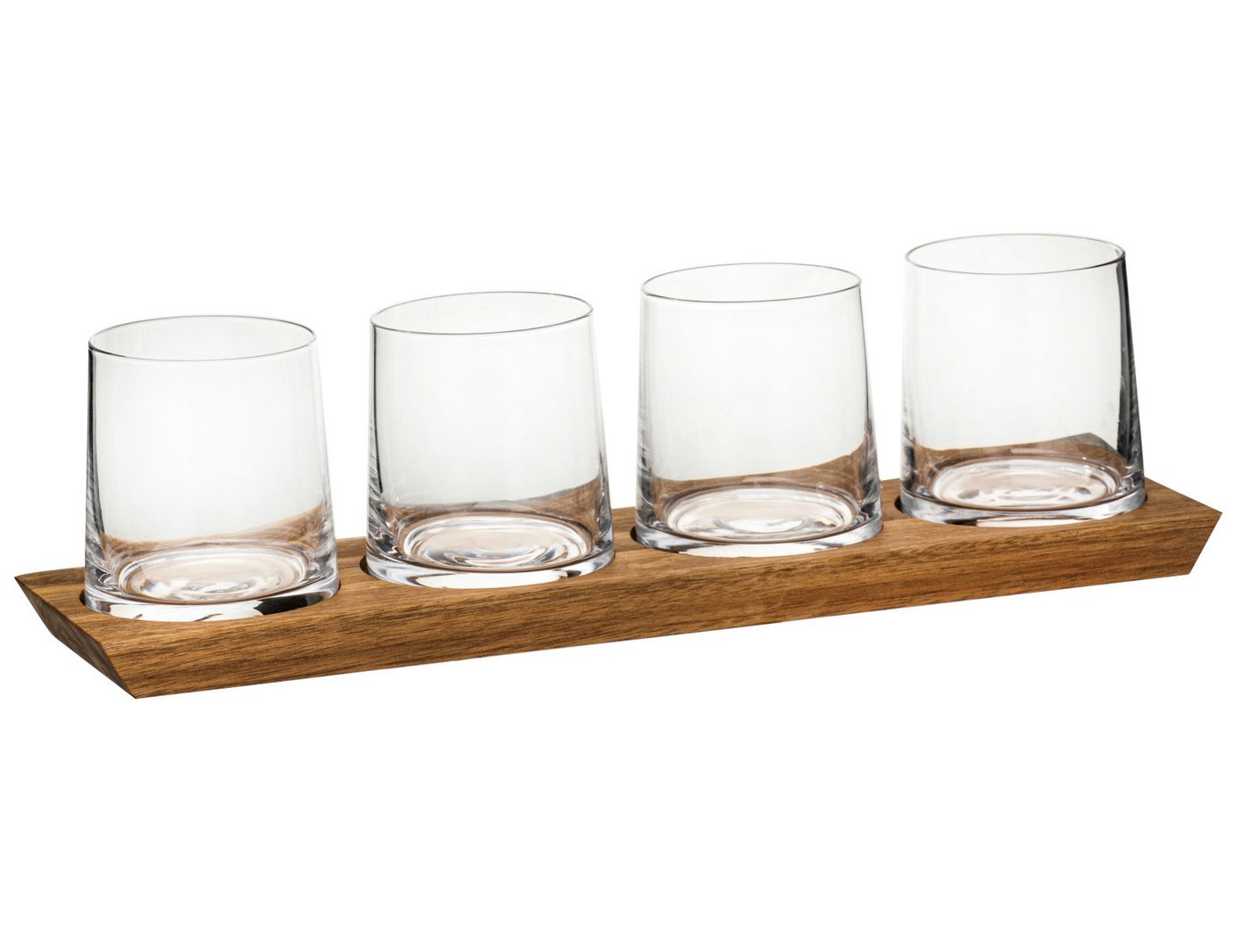 Ladelle Gläser-Set HARVEY Spirituosen Verkostungs-Set 5tlg, Glas / Holz von Ladelle