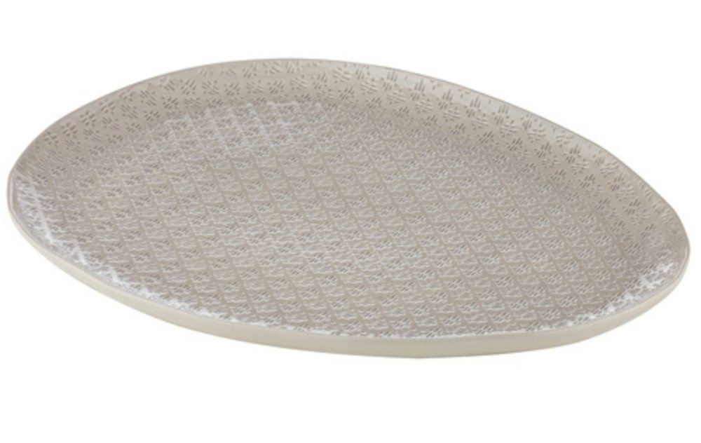 Ladelle Servierteller TIRARI Servierteller travertin oval 36 cm, Steinzeug, (Servierteller) Ladelle Servierteller TIRARI Servierteller travertin oval 36 cm, Steinzeug, (Servierteller) von Ladelle