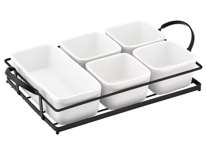 Ladelle Servier-Set 62356, Metall und Porzellan, (6-tlg) von Ladelle