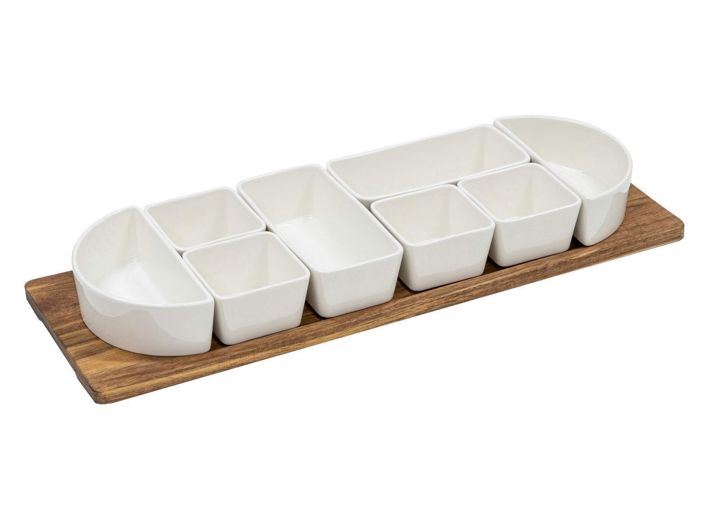 Ladelle Servierschüssel ALTO Modular Server medium, Stoneware/Acacia, (Servierplatten), Alto Medium Modular Server 60.5x21x7cm von Ladelle
