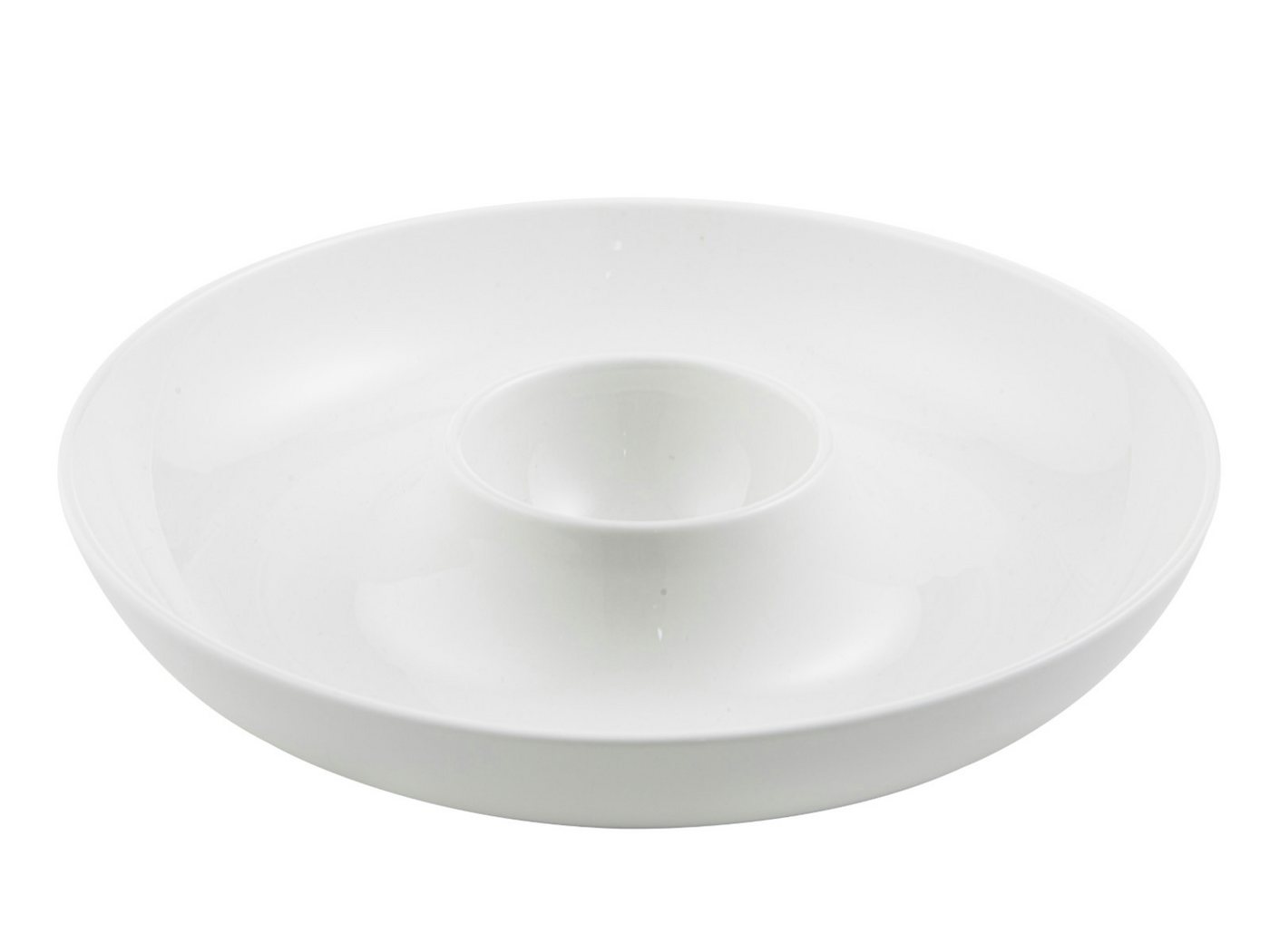 Ladelle Servierteller Alto Serve & Share Chip&Dip Servierteller weiß 30,8cm, Porzellan, (Servierteller) von Ladelle