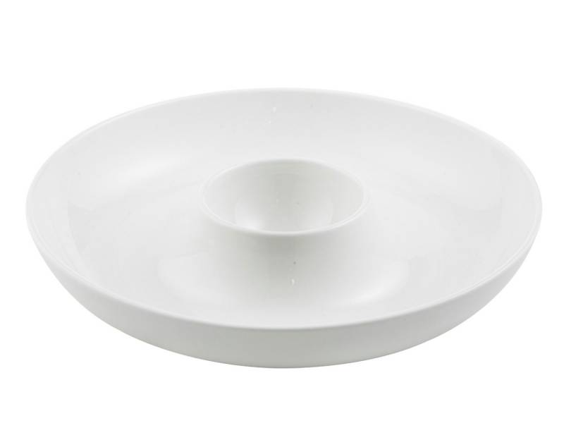 Ladelle Servierteller Alto Serve & Share Chip&Dip Servierteller weiß 30,8cm, Porzellan, (Servierteller) von Ladelle