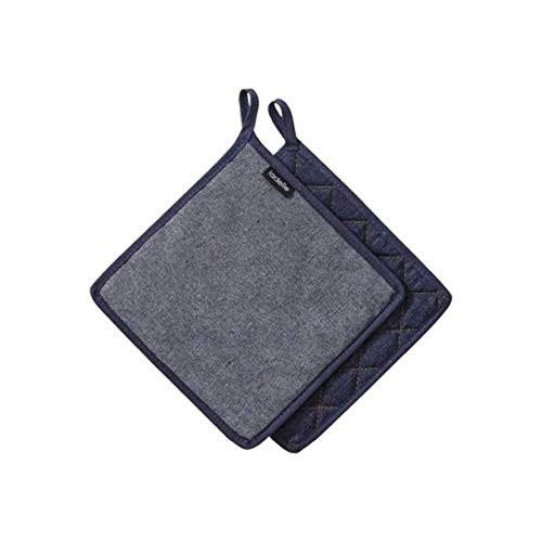 Ladelle Topflappen Denim, Baumwolle, blau, 30 x 30 x 20 cm, 2-Einheiten von Ladelle