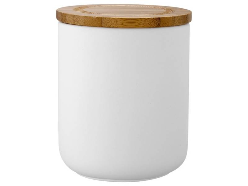Ladelle Vorratsdose STAK Vorratsdose soft mattiert weiss 13 cm, Keramik / Bambus von Ladelle