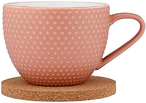 ladelle 62378 Abode Textured terrakotta Tasse mit Untersetzer 0,35 l (1 Set) von Ladelle