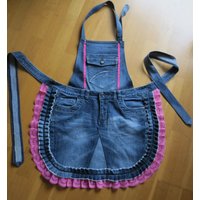 Jeansschürze Upcycling Recycling Latzschürze Blaue Schürze Demin Handgefertigte Recycelter Denim Damenchürze von LadenvonElena