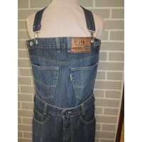 Jeansschürze Upsycling Recycling Latzchürze Blaue Schürze Handgefertigte Recycelter Denim Herrenschürze Kochschürze Küchenhelfer von LadenvonElena