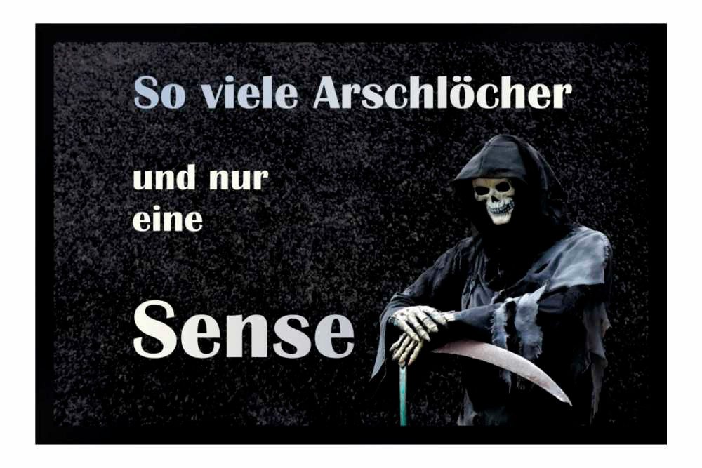 Fußmatte Schmutzfangmatte Arschlöcher und nur eine Sense F1058, Ladreas, 60x40 von Ladreas