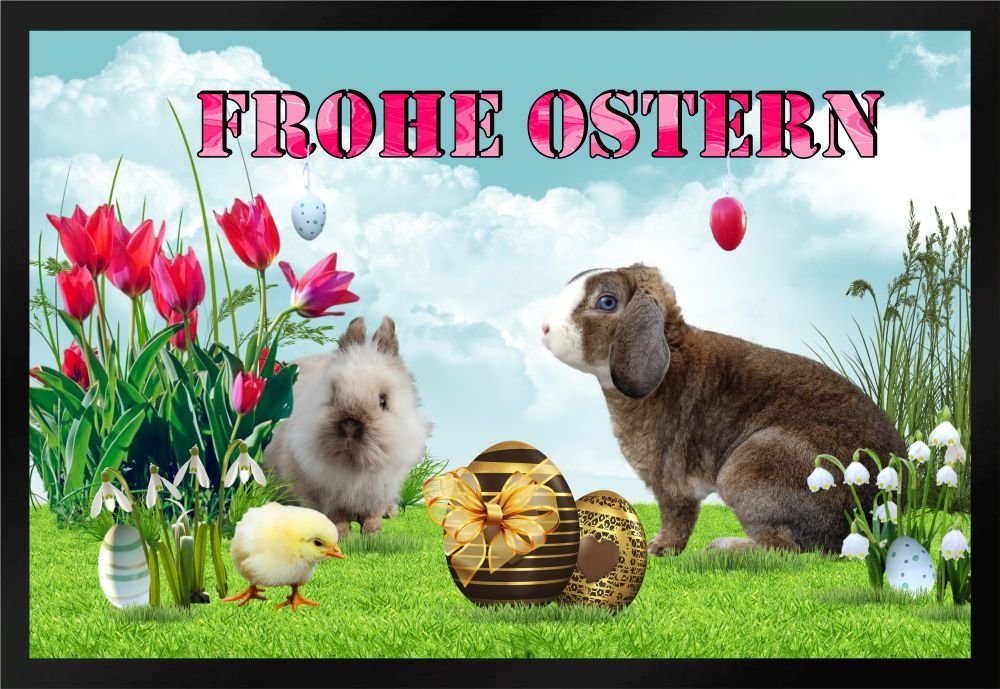 Fußmatte Schmutzfangmatte Frohe Ostern F662, Ladreas, 60x40 von Ladreas