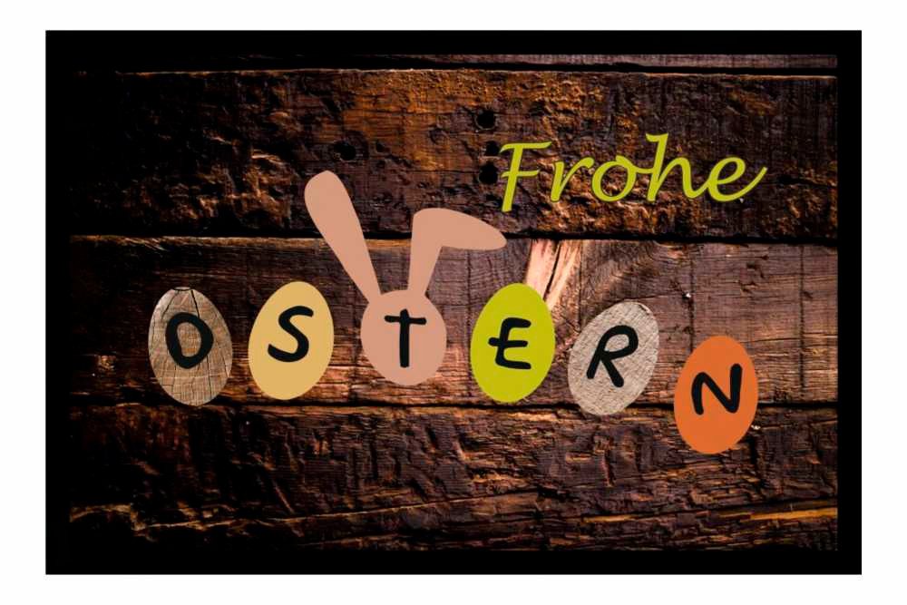 Fußmatte Schmutzfangmatte Frohe Ostern Ostereier Ohren F684, Ladreas, 60x40 von Ladreas