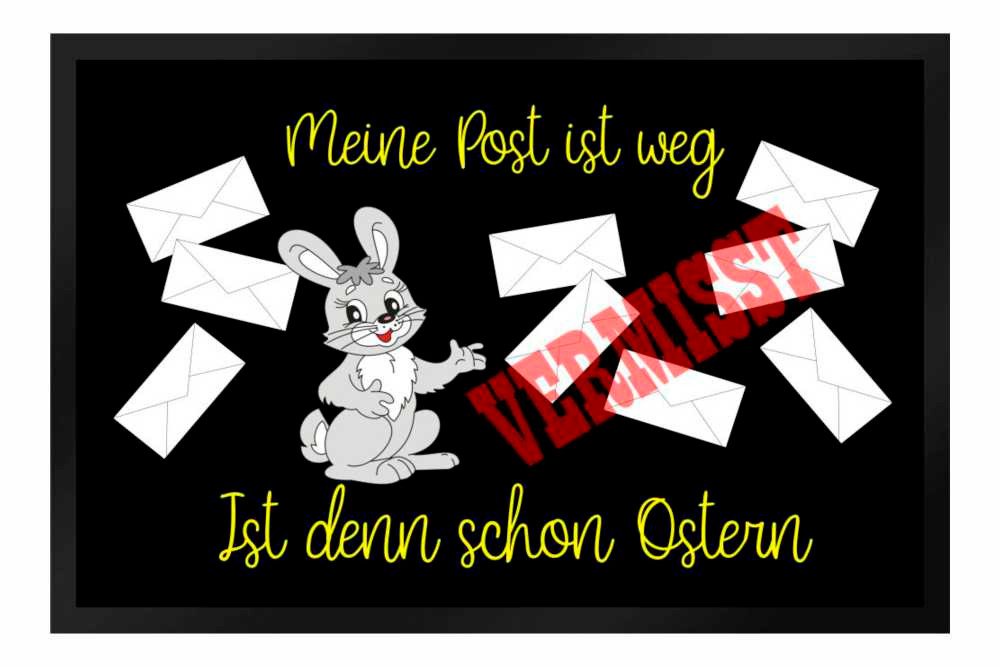 Fußmatte Schmutzfangmatte Ostern Post weg vermisst Briefe F466, Ladreas, 60x40 von Ladreas