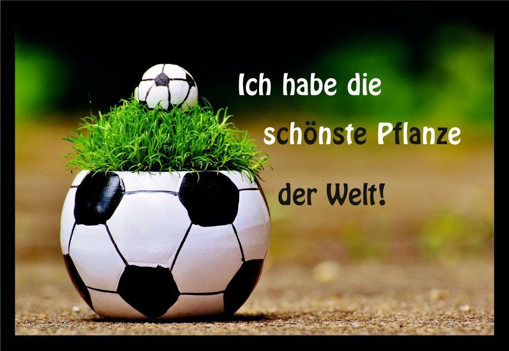 Fußmatte Schmutzfangmatte Fußball schönste Pflanze der Welt F995, Ladreas, 60x40 von Ladreas