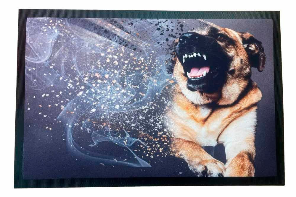 Fußmatte Schmutzfangmatte rutschfest Hund F049, Ladreas, 60x40 von Ladreas