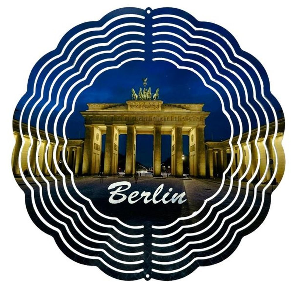 Ladreas Windspiel Edelstahl 3D Windspiel Windspinner 20cm Berlin Brandenburger Tor WI5 von Ladreas