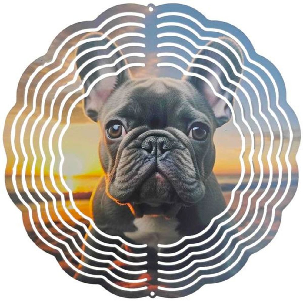 Ladreas Windspiel Edelstahl 3D Windspiel Windspinner 20cm Bulldogge WI244 von Ladreas