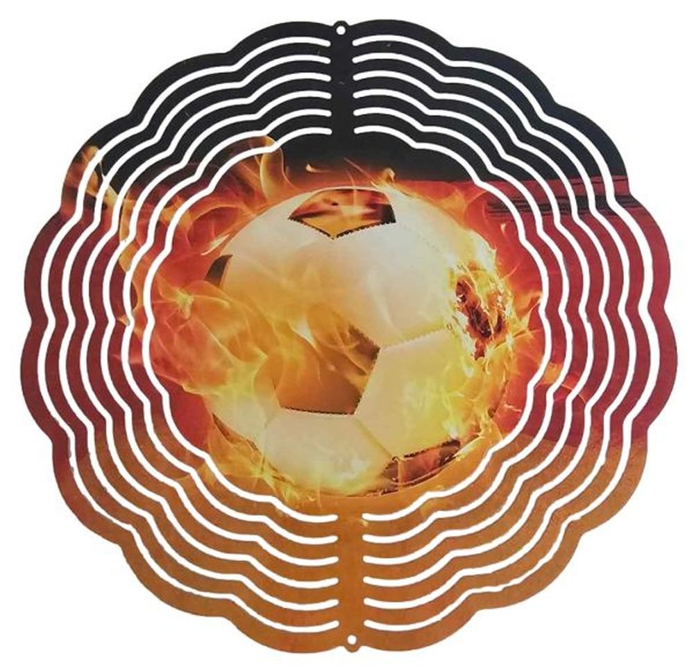 Ladreas Windspiel Edelstahl 3D Windspiel Windspinner 20cm Fußball Deutschland WI100 von Ladreas